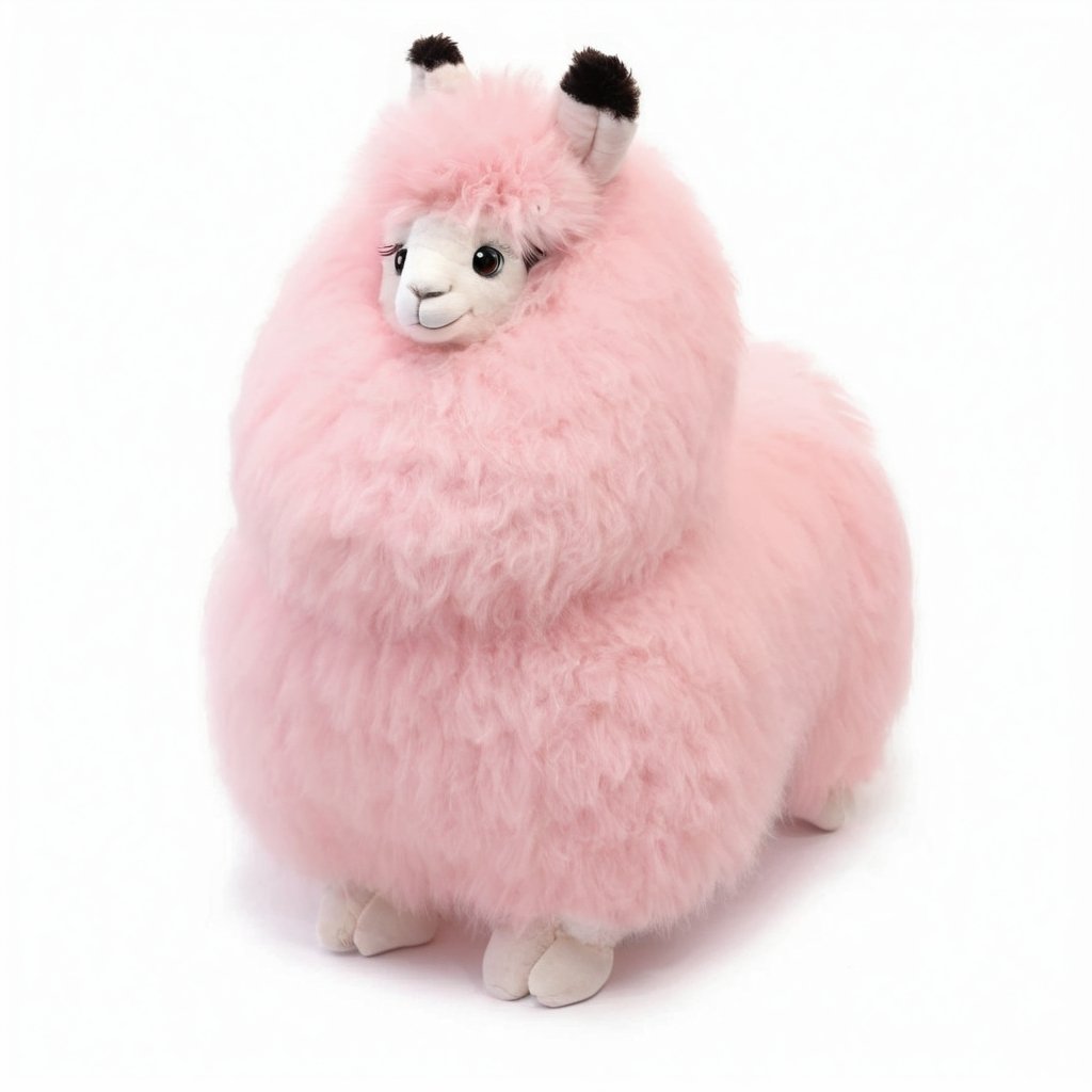 Alpaka – Średnia | Różowa wata cukrowa